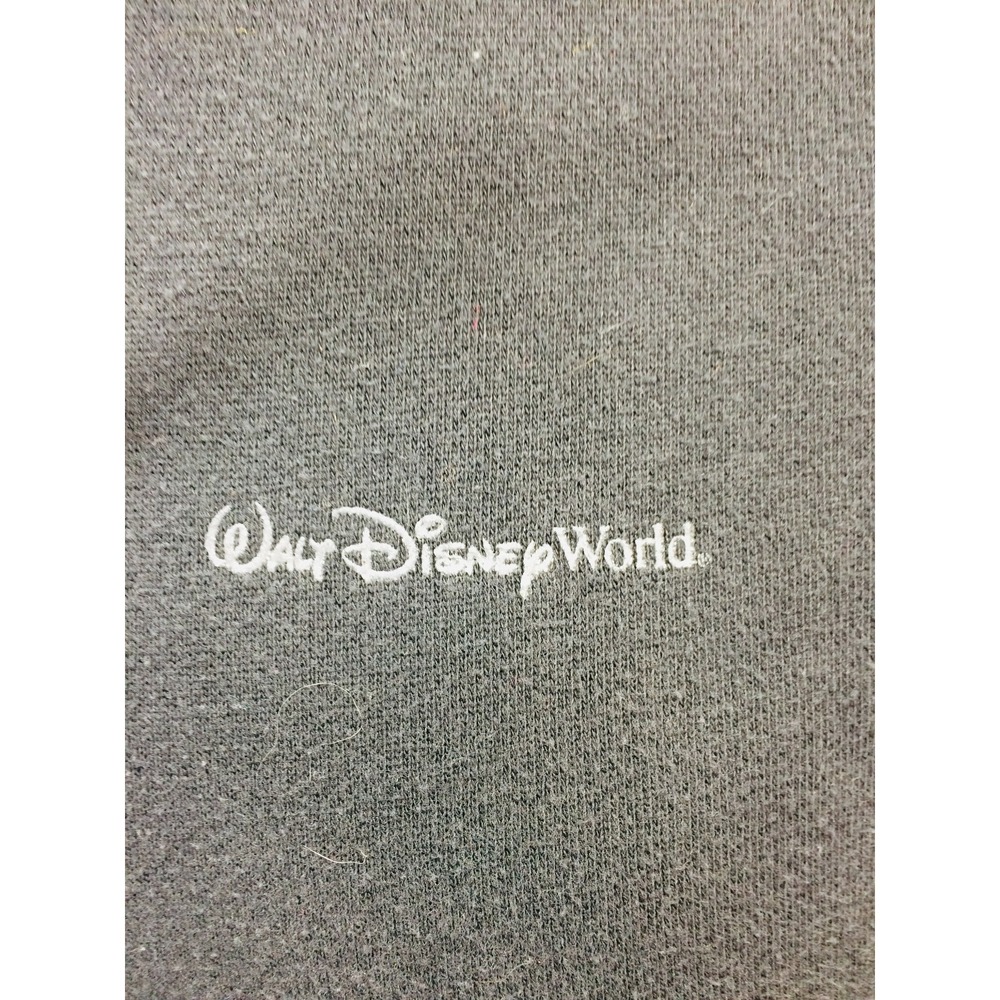 WALT DISNEY Youth Size L Black Sweater DisneyLand Resorts World Hoodie Full Zip - Picture 6 of 7
